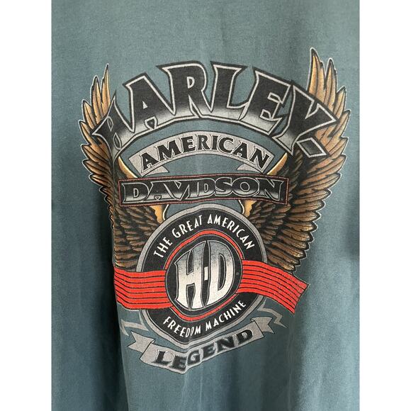 Harley Davidson 90s Double Sided Graphic T-Shirt Darwin Dynacycles Australia VTG - Picture 3 of 8